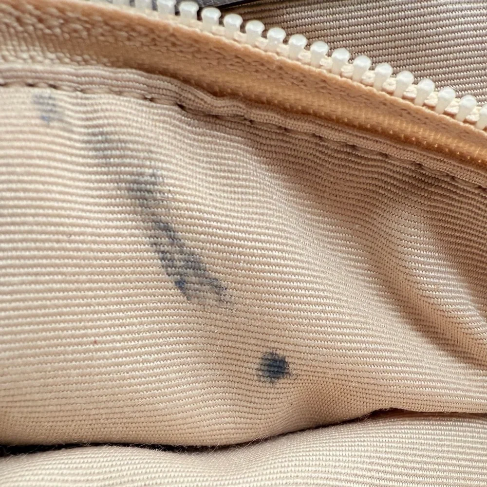 Coach Signature C Gray Leather Trim Satchel Purse Bag Shoulder Tote Handbag - Picture 15 of 15